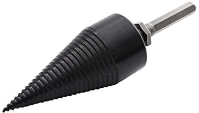 Happyyami 32mm Hex Shank Firewood Drill Bit with 8mm Hex Handle for Hammer Drill Wood Splitting Tool Household Woodworking Cutting Bit