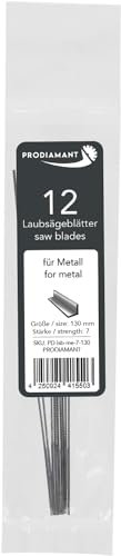 PRODIAMANT Lot de 12 lames de scie à chantourner en spirale - Taille 1 - Pour bois et plastique - 130 mm - Coupe tous les côtés - Fabriquées en Allemagne