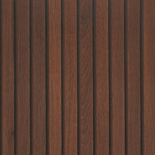 VEELIKE Klebefolie Holzoptik Braun Tapete Holzpaneele 3D Holz Tapeten Selbstklebend Folie Möbel Holztapete Vintage Möbelfolie Küche Wasserfest Holzfolie Wandtapete Esszimmer Schlafzimmer 40cm×300cm