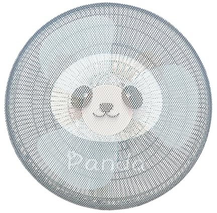 Housse de Protection Ronde contre la Poussière pour Ventilateur électrique, Housse Résistante à l'humidité pour Ventilateur sur Pied, (Panda S 40 cm / 15,7 pouces)