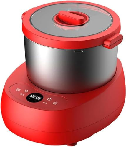 Electric Automatic Small Spiral Dough Mixer, Multifunctional Stainless Steel Flour Mixer, Stainless Steel Red, 5L Pizza Doughs Maker