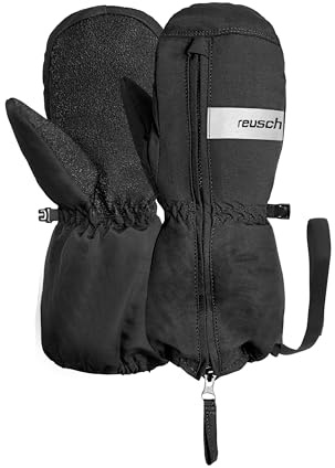 Reusch Moritz Mitten guanti caldi, antivento e traspiranti, muffole, guanti invernali per neonati, bambini, ragazze e ragazzi con pratica chiusura a zip
