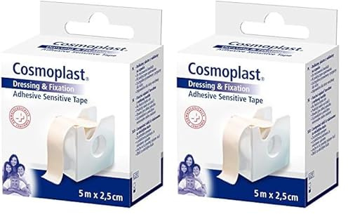 Cosmoplast 540102 - Sensitive Heftpflaster im Abroller 5mx2,5cm (Packung mit 2)