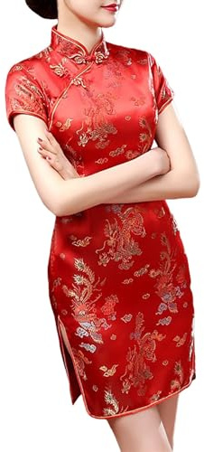 Damen Frauen Partykleid Cheongsam Qipao Chipao Abendkleid Chinesisch Etuikleider