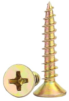 Holzschrauben, Flachkopfschrauben für Holz, verzinkte kleine Schraube, M3 x 20 mm, 100 Stück und 20 Stück Schraubdübel, geeignet für Möbel, Holzbearbeitung, DIY-Modellbefestigung