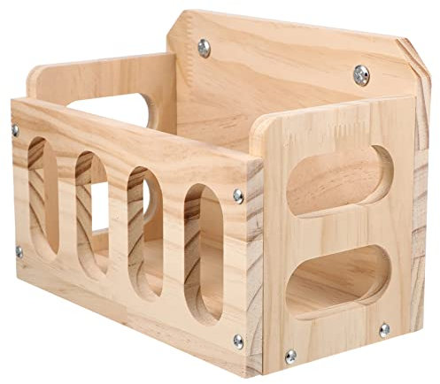 VILLFUL Bunny Feeder Aus Holz Nachhaltiger Futterspender Für Kaninchen Und Hamster Abfall Fördert Langsames Fressen Langlebig Und Sicher Für Kleine Haustiere
