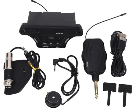 Acoustic Guitar Pickup, Acoustic Soundhole Pickup with Bluetooth Microphone, Type C Charging Port Guitar Active Vibration Pickup, Advanced Sound DSP Effects