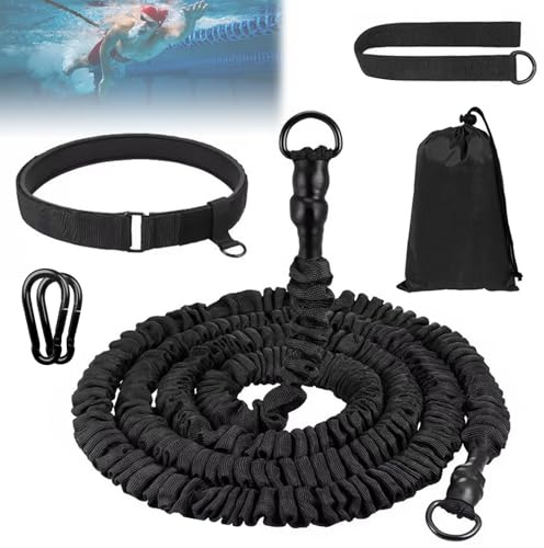Hengrongshen Cintura da nuoto per adulti, per allenamento di nuoto, adatta per piscina, adulti, per ogni piscina, senza impianto di controcorrente, 2,5 – 7,5 m