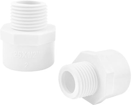 Ctyjia 2 Stück PVC Rohrverbinder Kits, 25 mm x 1/2 Zoll Außengewinde Schlauchanschluss Kupplungen, für Aquarium, Garten Schlauchsysteme