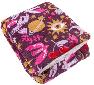 furn. Enchanted Überwurf – Mystische himmlische Sherpa-Fleecedecke (Rosa – 130x180cm)
