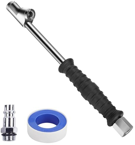 Portabrocas de aire NPT macho NPT extendido de doble cabeza para inflación de neumáticos, compresores de aire para coche, camión, portabrocas de doble cabeza