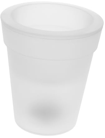 TOBBOMEY Solar Powered LED Flowerpot Planter Outdoor Waterproof White Light Decorative Illuminated Garden Patio Vase for Yard Landscaping