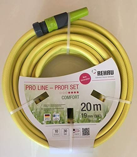 Rehau - Tubo da giardino Pro Line da 20 m, set professionale da 3/4 (= 19 mm) con rubinetti