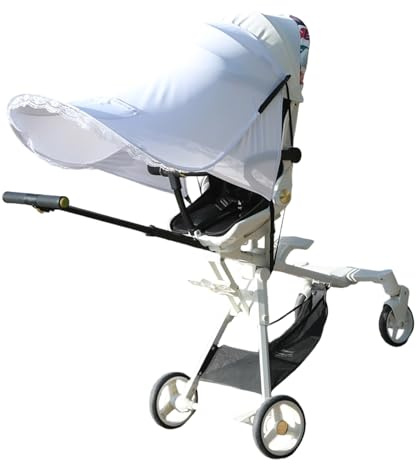 Toldo de protección solar para cochecitos de bebé, color sólido, para asiento de carrito y cochecitos con tela elástica, ligero y portátil