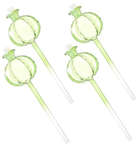 NUOBESTY Lot de 4 Globes d'Arrosage Auto-Irriguants en Verre pour Plantes d'Intérieur Système d'Arrosage pour Fleurs Bulbes Auto-Irriguants de Cactus pour Bonsaïs et Pots