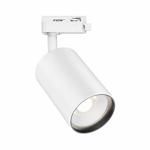 Braytron LED Schienenstrahler 30W für 1-Phasen Schienensystem, dreh- und schwenkbar, 3CCT 3000K 4000K 6500K, LED Track Light Aluminium Deckenstrahler für Büro, Shop, Küche (Weiß, 30, Watt)