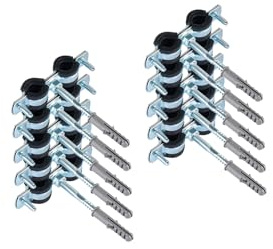 ScarMaxx 10 Stück Schraubrohrschellen Rohrschelle Stahl verzinkt, 16-20mm Rohrschellen Gelenkrohrschellen