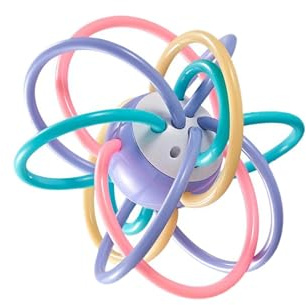 kesurpae Pelota mordedora para niños pequeños, sonajero, juguete para el desarrollo de bebés de 0 a 3 meses, juguetes sensoriales Bright Starts para masticar, regalos