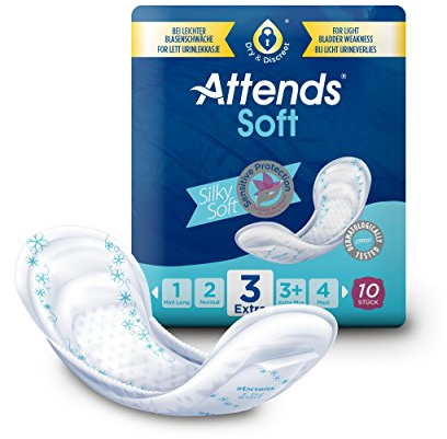Attends Soft 3 Extra, Hygiene-Einlagen, bei leichter Blasenschwäche, 8x10 St