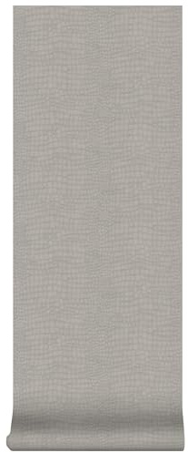 Graham & Brown Papier peint intissé Crocodile Vinyle Expansé 1005x52cm Gris