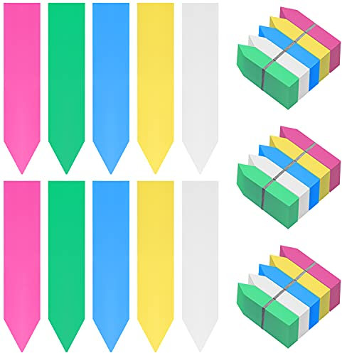 BELLE VOUS 500 Cartellini per Piante Etichette per Piante in Plastica Multicolore - 10 x 2 cm - Targhette per Piante Impermeabili in 5 Diversi Colori per Vivai, Semi, Piante ed Erbe Aromatiche