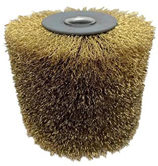 FANZTOOL Spazzola abrasiva per rasatura, larghezza 100 mm, diametro abrasivo 120 mm, diametro interno 19 mm (metallo)