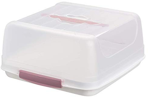 Gariella eckige Transport-Kuchenbox aus Kunststoff mit Tragegriff und Verschlussdeckel