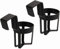 Voarge 2Pcs Soportes para Botellas para Coche Portavasos de la Botella, Acrilonitrilo butadieno estireno, Color Negro, Montaje en la Parte Interior de la ventanilla del camión de Taza Dentro.