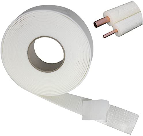 10m Isolierband/Klebeband weiß (B:5cm) für Kältemittelleitungen, Klimaanlage, Wärmepumpe
