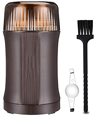 Macinacaffè Elettrico, Macinaspezie da 500 W con Lama e Ciotola in Acciaio Inossidabile, Macinacaffè con Controllo One-Touch per Frutta Secca, Zucchero, Grani, Coperchio Trasparente, 50g/8 Tazze, Nero