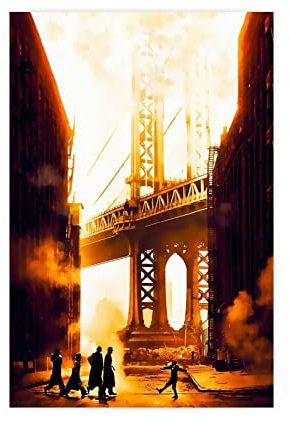 KOURT C'era Una Volta in America - Poster Cinematografico su Tela, Decorazione per Camera da Letto e Ufficio, 30 x 45 cm