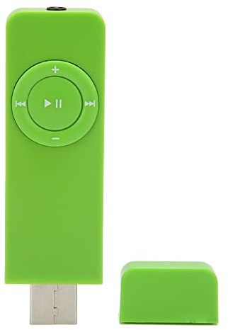 Lettore MP3, Mini Lettore Musicale MP3 in ABS Batteria Integrata da 180 MAh, Supporto per Lettore Musicale Portatile Fino a 64 GB, per Studenti Che Corrono in Viaggio (GREEN)