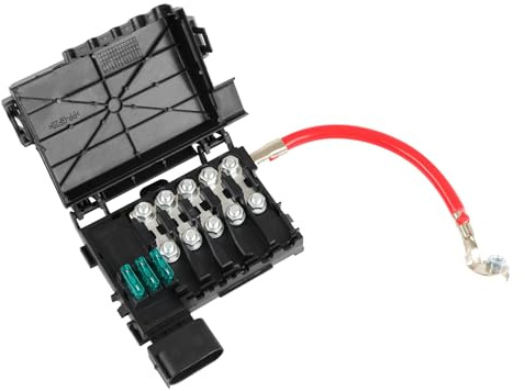 Godimg 1J0937550A 1J0937617D Sicherungskasten Batterieklemme,Batteriesicherungskasten compatible für Audi Seat Skoda Jetta Golf Beetle