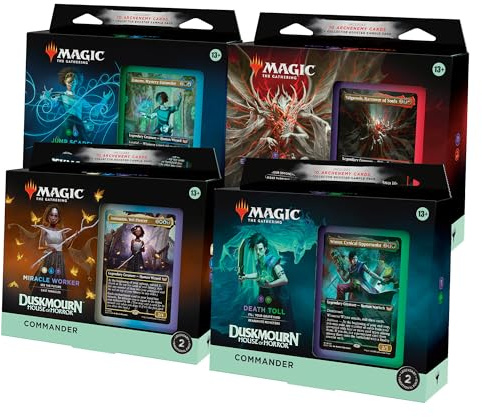 Magic: The Gathering Duskmourn: House of Horror Commander Deck Bundle - Includes All 4 Decks