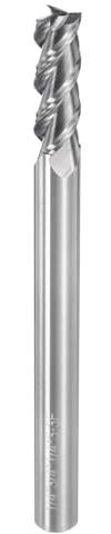 uxcell Carbide Square End Mill, 1/4 Dia 3 Flutes Milling Bit Cutter, for Aluminum Copper Non-Ferrous Metal, 1/4 Shank 3/4 Cut Length 3 Extra Long