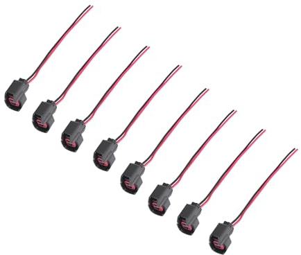 A ABSOPRO 8 Stück Auto Kraftstoff Einspritzdüse Stecker Pigtail Kabel für EV6 EV14 Artikelaustausch