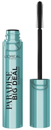 L'Oreal Paris Paradise Big Deal Waterproof Mascara, Volumizing and Lengthening Formula, Buildable, Clump Resistant, Black Mascara, 0.33 Fl Oz