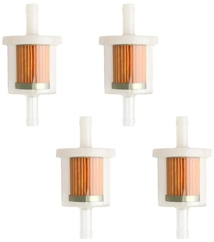 Filtro Carburante per Moto,Pacco da 4 Filtri Benzina,Filtro Benzina Universale per Mobili Varie,Filtro Gasolio Efficiente per Garantire una Filtrazione Ottimale e Migliorare le Prestazioni del Motore