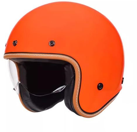 OZXDKJ Vintage Mit Visier Motorrad Halbhelme, Motorrad Klapphelme 3/4 Helme, Motorrad Herren Damen Jethelme, Motorradhelm DOT/ECE-Zulassung, Helme Für Chopper Scooter Moped,L=(59-60cm),DD
