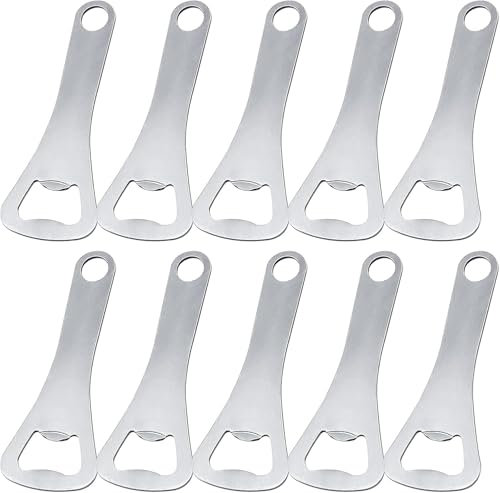REJOECE 20 Pcs Bottle Openers, Stainless Steel Beer Bottle Opener, Portable Durable Bottle Opener for Beer Champagne Soda Drinks Bar Party Guest Bartender, Gift for Men Husband Father