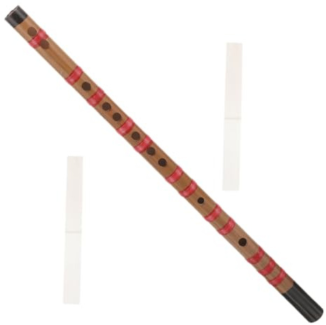 Yardwe Traditionelle Bambusflöte für Anfänger mit Bambusmaterial und Flötenfolie Einfach zu Lernen und Stimmen für Studenten und Musikliebhaber