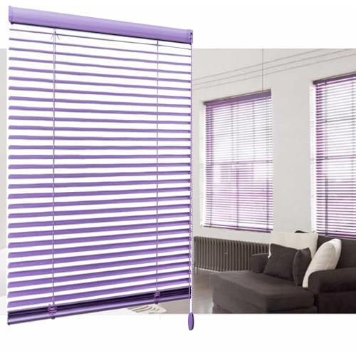 Tenda Veneziana in Alluminio,Persiane Veneziane Orizzontali per Finestre,Viola 25mm Lamelle Regolabili Privacy Protezione Solare,per Casa Ufficio,Personalizza,Larghezza x Altezza (75cm x 230cm)