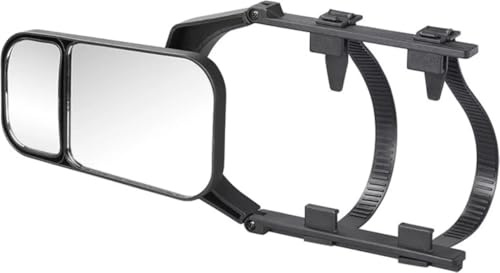 ProPlus Rétroviseur de caravane avec miroir d'angle mort - 22 x 12.5 cm - Avec 2 bandes de fixation en caoutchouc - Noir