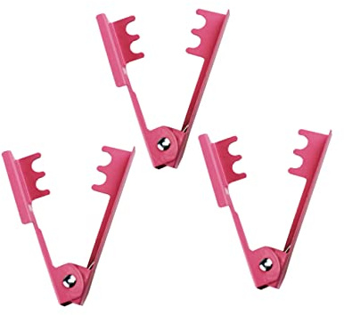 Mikikit 3pcs Pink Metal Rose Thorn Remover Pliers Lightweight Spring Action Handle Floral Garden Tool for Home and Professional Use