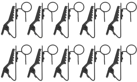 UTHCLO Microphone Mic Wire Clips 10pcs Iron Lavalier Clips with Clip-on Design Easy to Carry Sturdy Microphone Accessories for Conference Room and Party Use