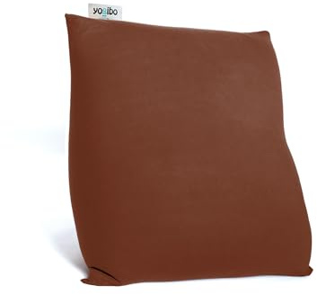 Yogibo Mini Bean Bag, Small Beanbag Chair for Kids, Teens and Adults, Great for Meditation and Sitting, Fibead Filling Conforms to Body, Washable, Removable Cover, Brown