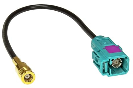 tomzz Audio 1500-038 Fakra (F) Antennenadapter Kupplung auf SMB (F) Kupplung kompatibel mit DAB+ Blaupunkt Pioneer Sony Kenwood Alpine JVC uva