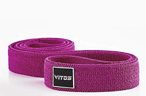 Vitos Fitness - Banda de poliéster V-Power | Prevención de alergia a prueba de presión, ayuda para levantar la movilidad, entrenamiento perfecto para estiramiento corporal (# 2, luz rosa)