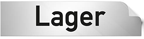 Kinekt3d Leitsysteme Folienschild Türschild • Lager • PVC Hinweisschild • 160 x 40 mm Silber • selbstklebend • Kratzfester Druck • UV Beständig