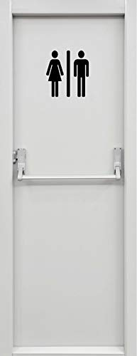 A.Monamour Türtapete Selbstklebend Türfolie Türposter 3D Weiße Toilette Toilettentür Für Männliche Und Weibliche Geschlechter Vinyl Folie Türdeko Tapete Wandbild Türaufkleber Türtattoo 77 x 200 cm